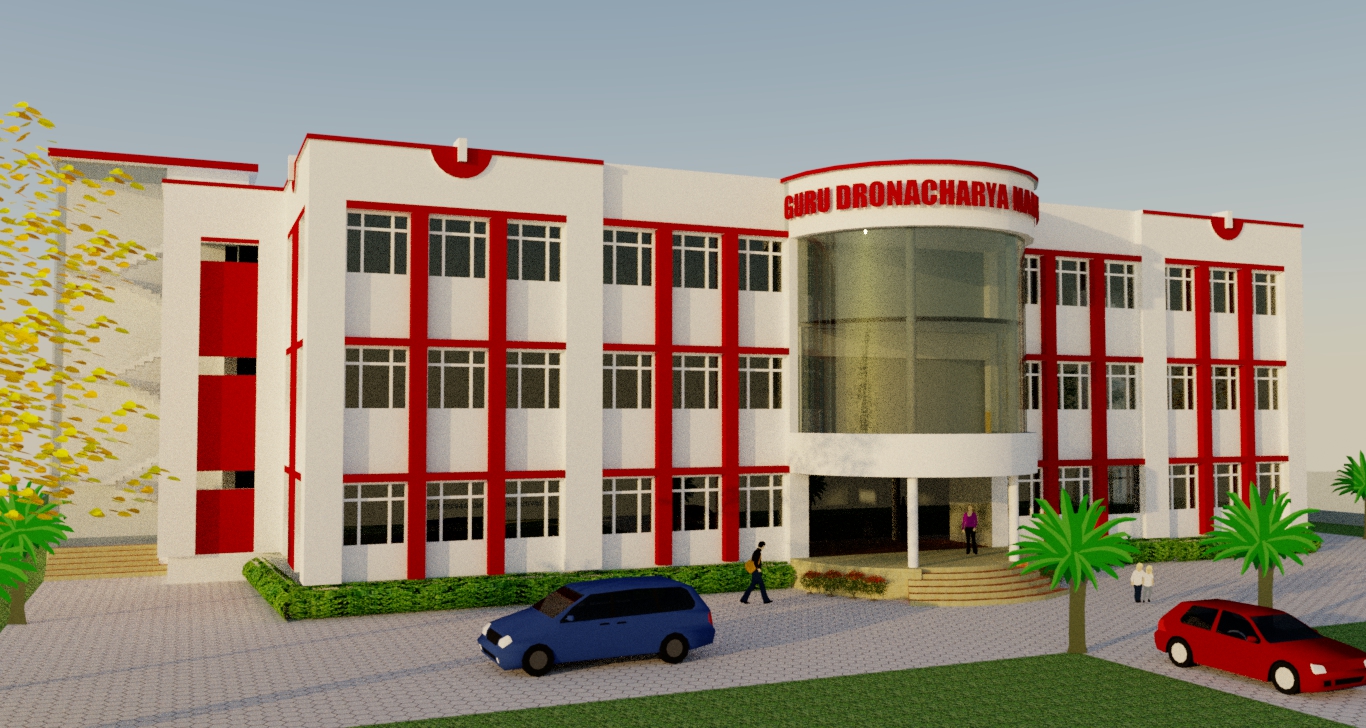 Panoramic view of the college building